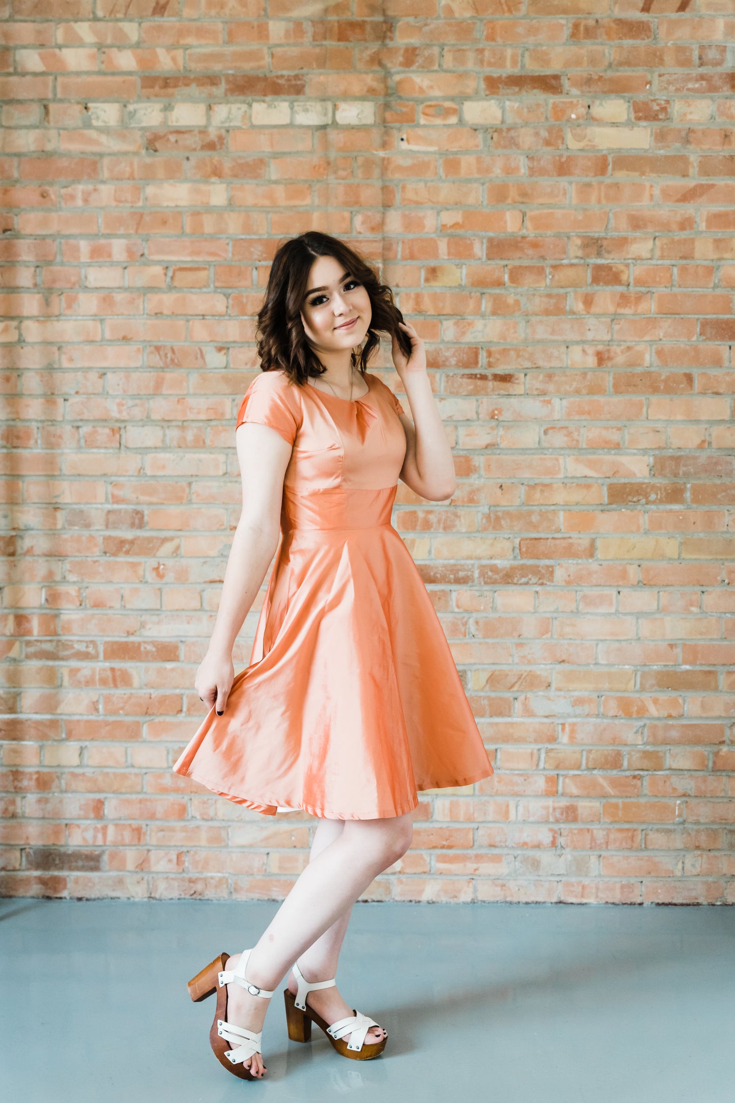 Bleecker St Party Dress, Peach