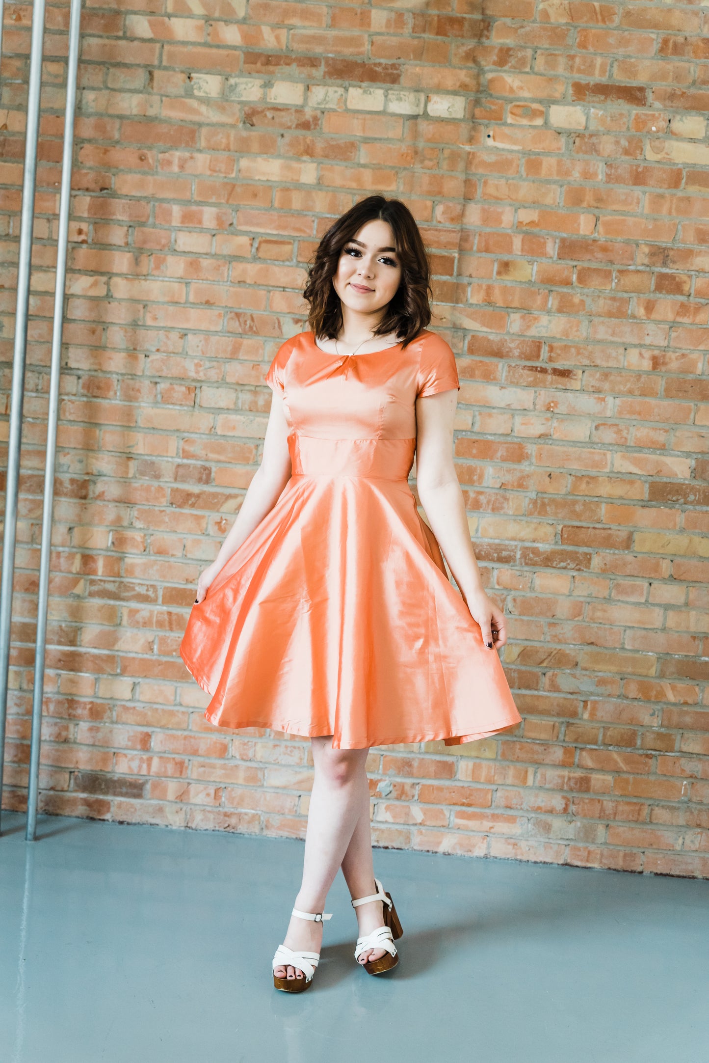 Bleecker St Party Dress, Peach